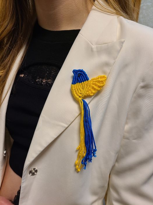 Брошка серце макраме/пояс припинда/ пташка / аксесуари