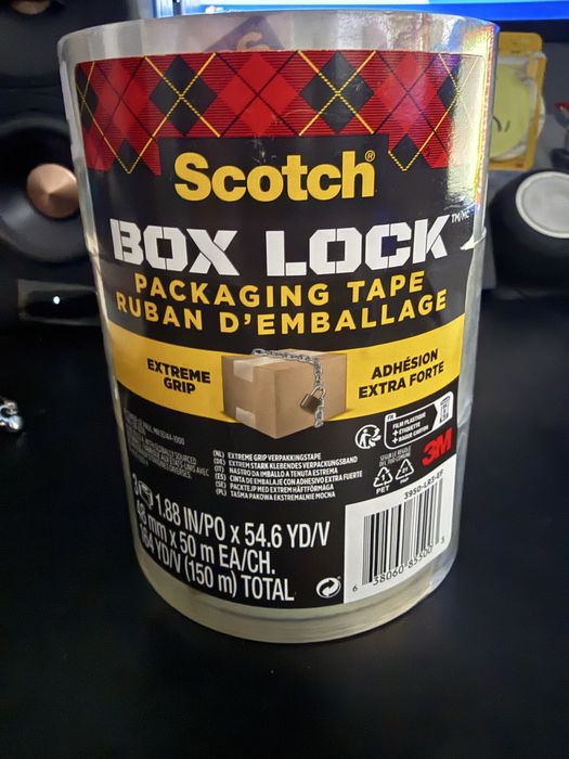 Scotch Box Lock taśma klejąca do pakowania przezroczysta 48 x 50, 3 rolki