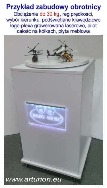 EKSPOZYTOR - Obrotnica Foto 3D - do 30 kg Regulacje-Funkcje