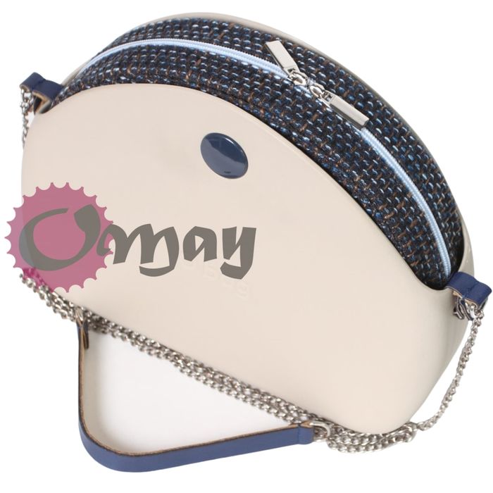 Elegancki organizer OBAG MOON LIGHT plecionka granat brąz błękit OMAY