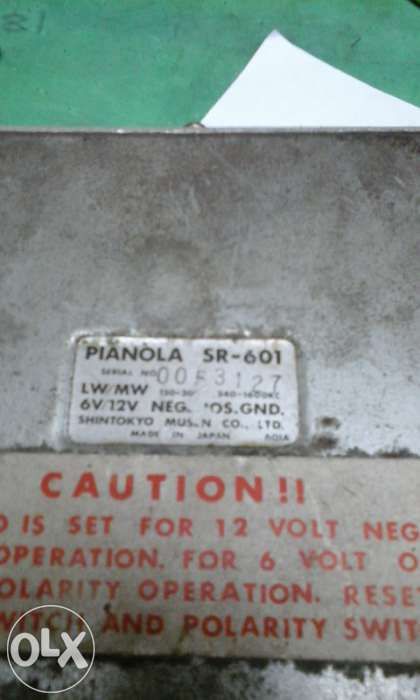 Autorádio de 6 volt pianola