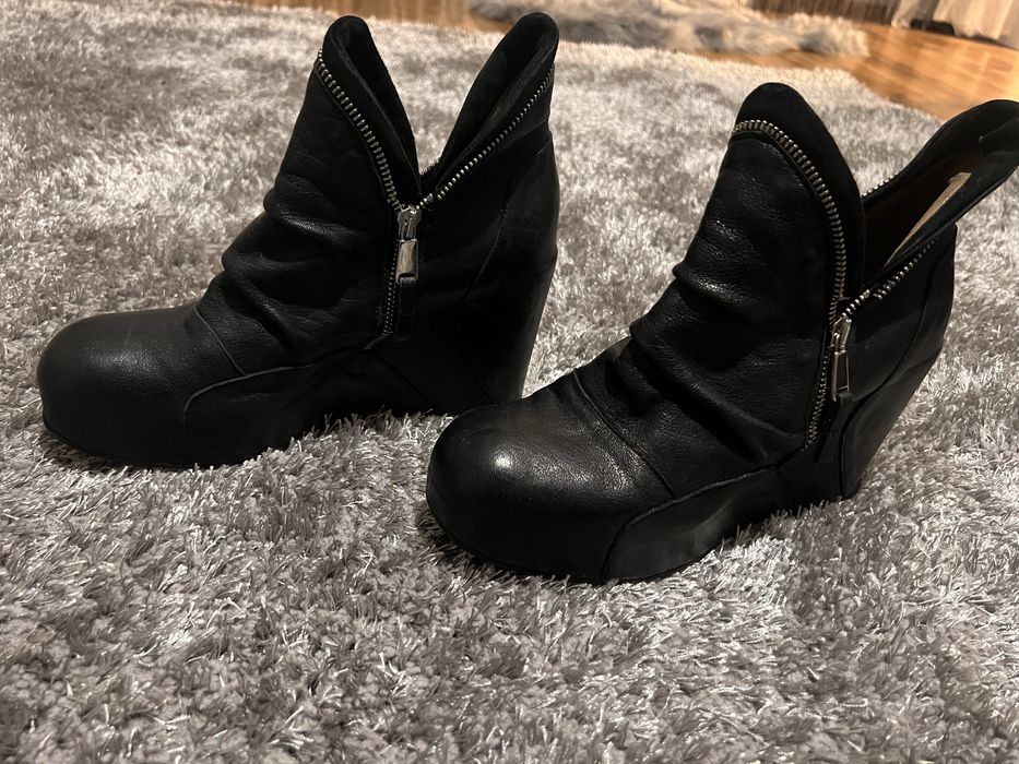 Skorzane wloskie botki roz 40 /39,5 , koturny 7cm ,piekne i elegantne