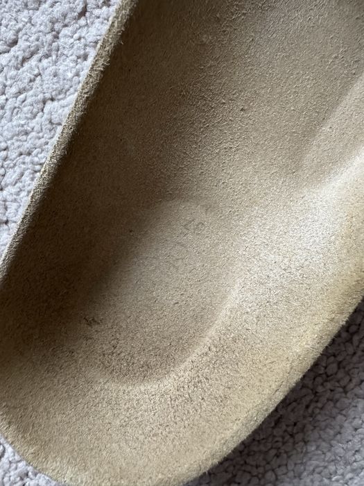 Замшеві жіночі шльопанці з великим бантом (Oysho)