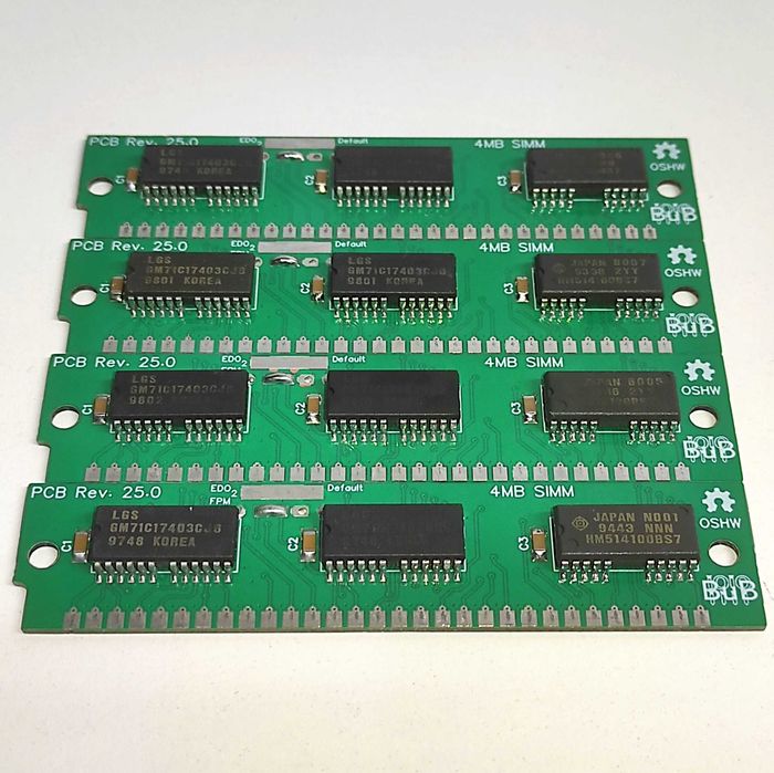 Pentes de Memória SIMM 30-pin 4MB para 286, 386 e 486