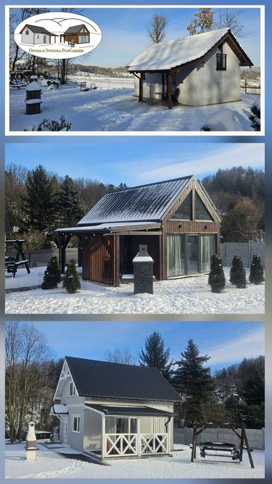 Domek w górach ( Karkonosze ) ogrodzony z balią