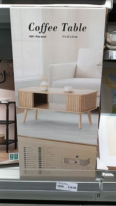 Stolik kawowy jasne drewno