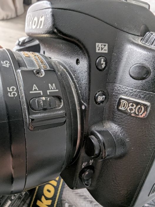 Aparat Lustrzanka Nikon D80 + obiektyw Nikkor 18-55 AF