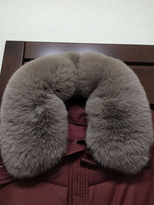 Куртка жіноча бордо воротнік відстібається