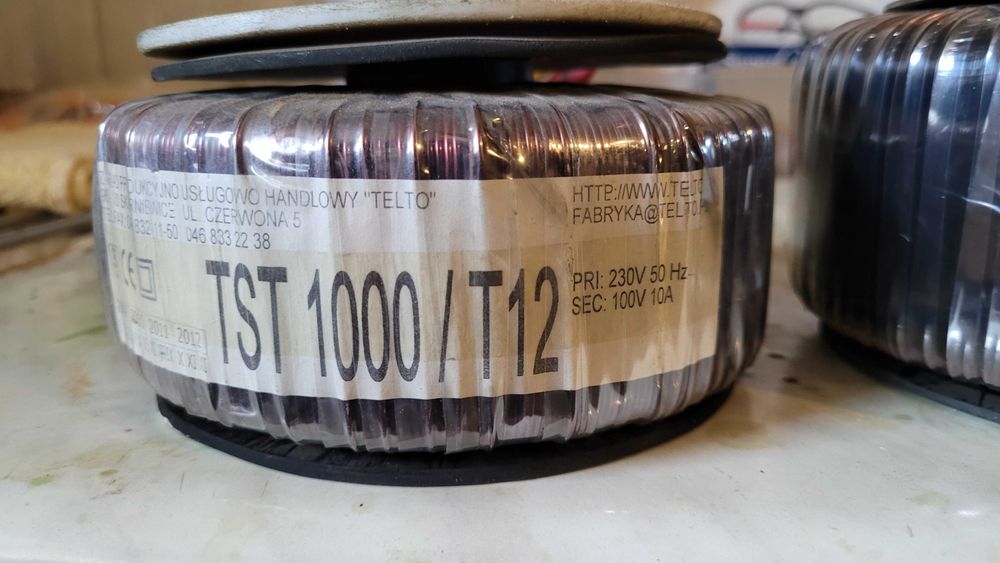 Transformator toroidalny TELTO TST 1000/T12 1000 VA 230 V / 100 V 10 A