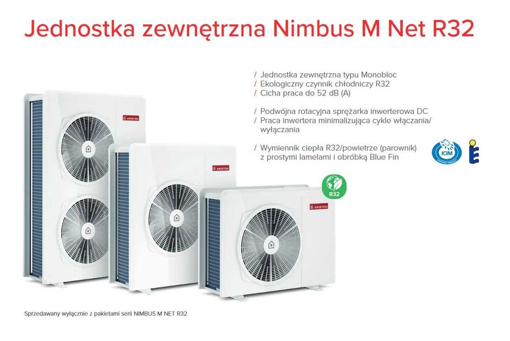 Pompa Ciepła ARISTON Nimbus Compact 50 M NET R32 - od ręki