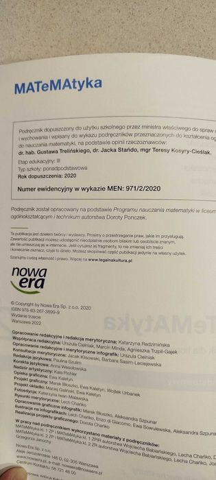Podręcznik Matematyka 2 Nowa Era podstawowy