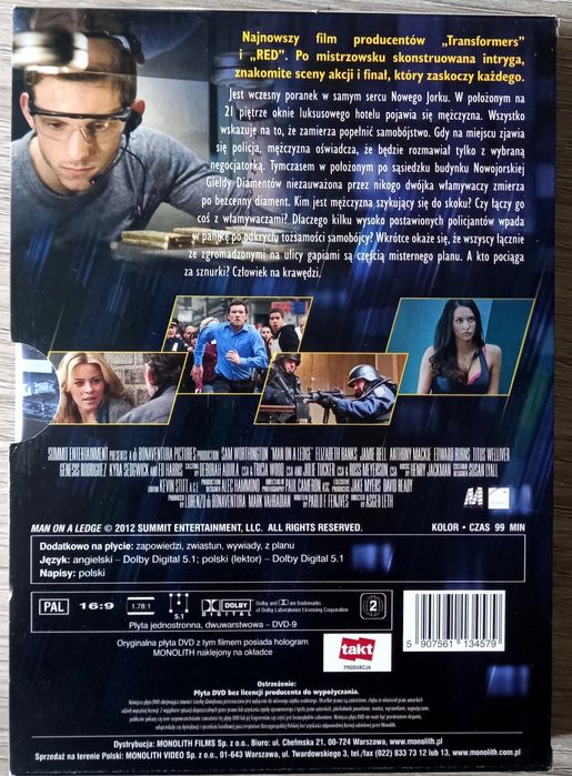 Człowiek na krawędzi DVD nowy!