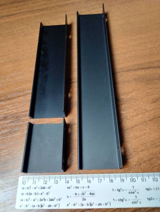 Меблева ручка торцева Bravo чорна 27 шт (три види) поштучно