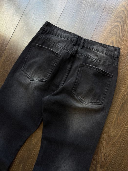 Широкі Джинси Flared Фларед Клеш Розкльошені Кльош Jaded London Washed Штани Джинсові Baggy Чорні Темні Wide Leg Вошед Потерті Y2K Беггі Баггі Black