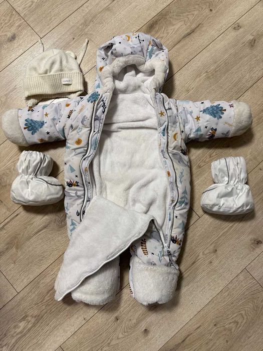 Зимний конверт-трансформер с шапкой