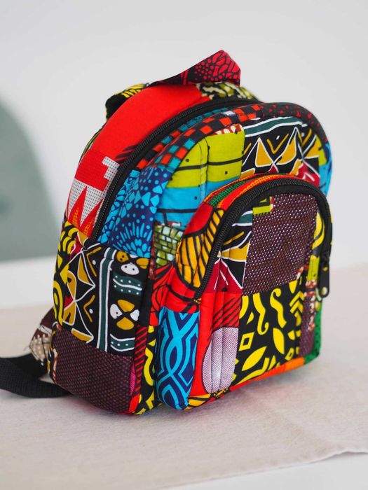 Mochilas Pequenas Capulana Moçambicana feitas à Mão
