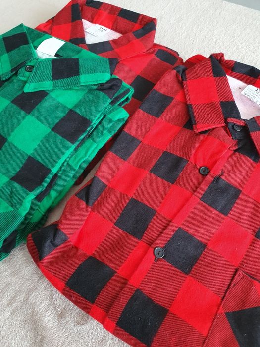 Koszula Flanelowa 170 i 176cm czerwona/zielona