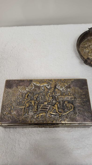 Srebrzony zestaw Gabinetowy do cygar