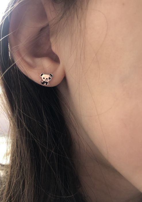 Дитячі срібні  сережки Xenon, Австрія , Kitty,  Teddy, ромашка