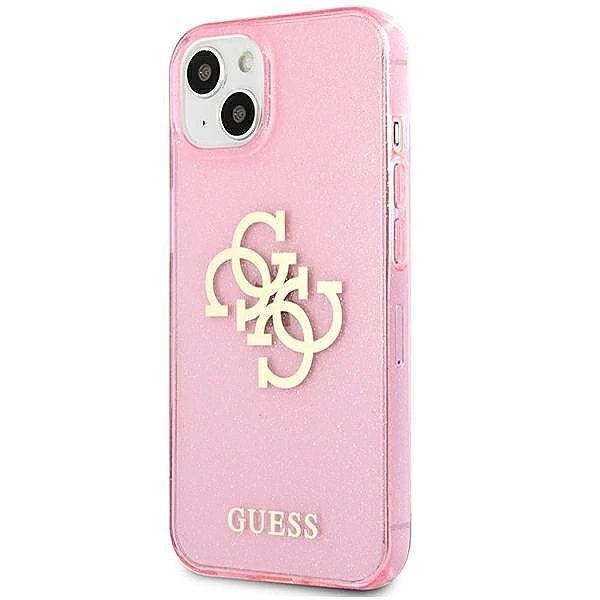 Etui Guess Glitter 4g Big Logo na iPhone 13 mini - różowe