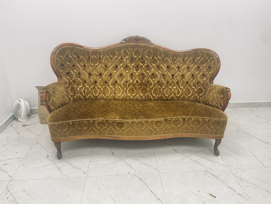 Sofa oliwkowo/musztardowa