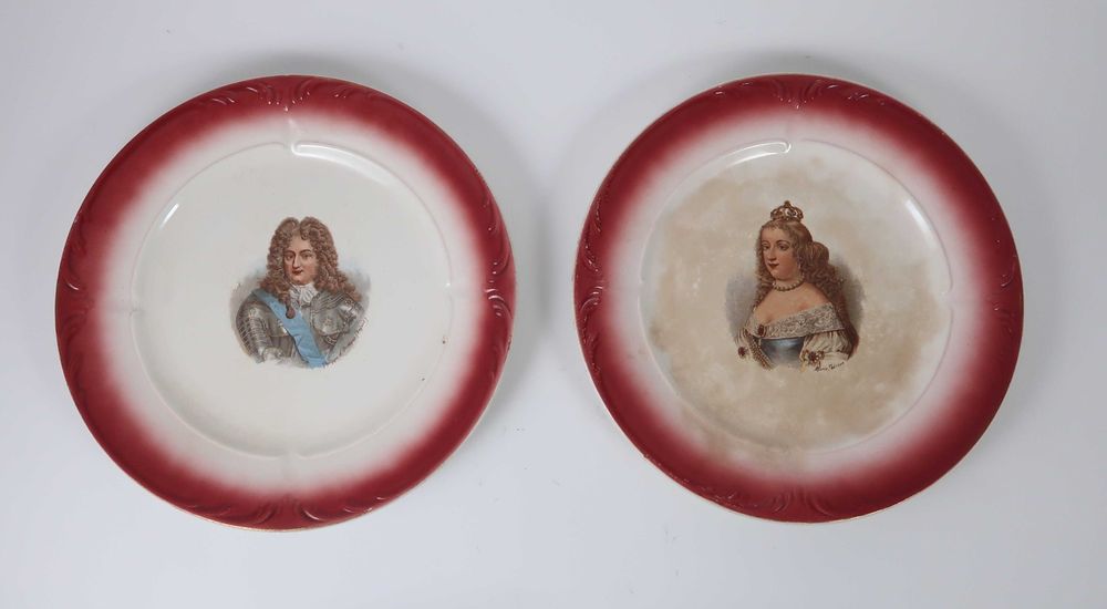 Pratos Nobreza Francesa - Faiança Pexonne finais do Séc. XIX