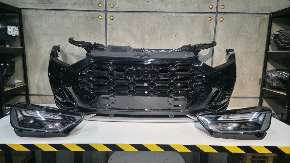 Бампер + фари Audi Q5 80A Rest Matrix (Європа) audi q5 ауди ку5 матрик в зборі! в наявності!