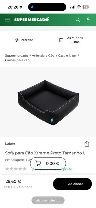 Cama para cão  grande