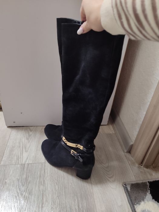 Сапоги зимові жіночі на каблуку