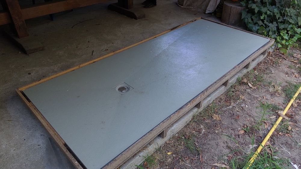 Base de duche de resinada.