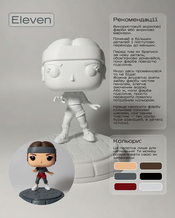 Дивні Дива Stranger Things в стилі Funko під розмальовку акрилом