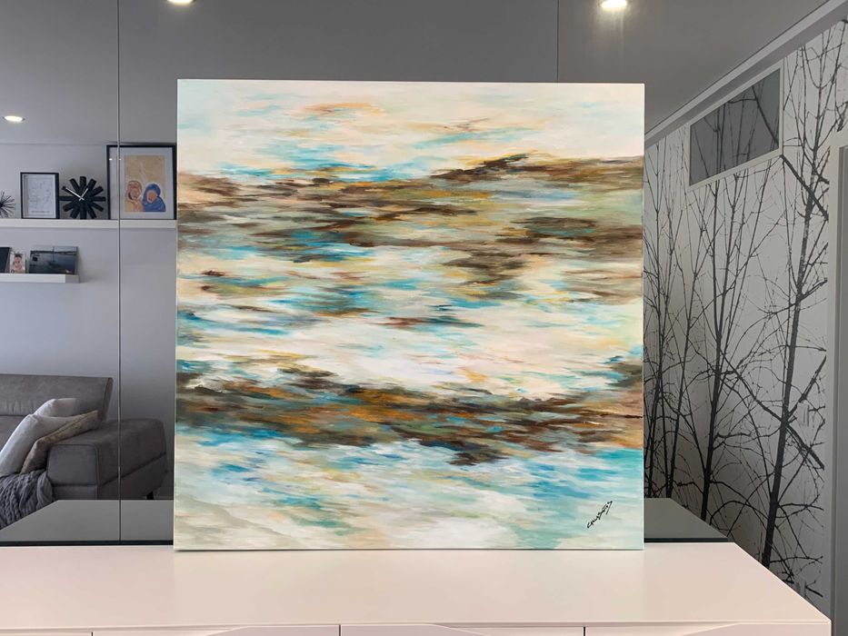 Quadro Pintado a Óleo 
Abstrato