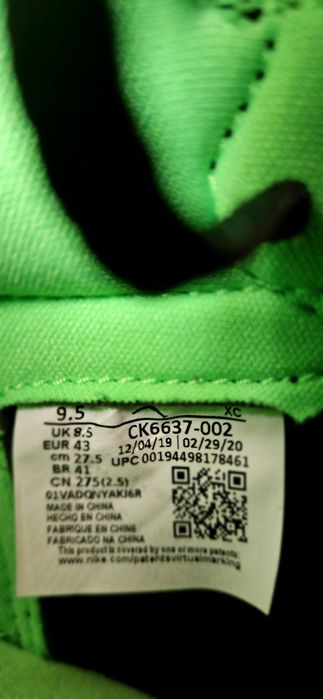 Ténis/ Sapatilhas Nike Air Jordan 1 Retro High Zoom Zen Green Black