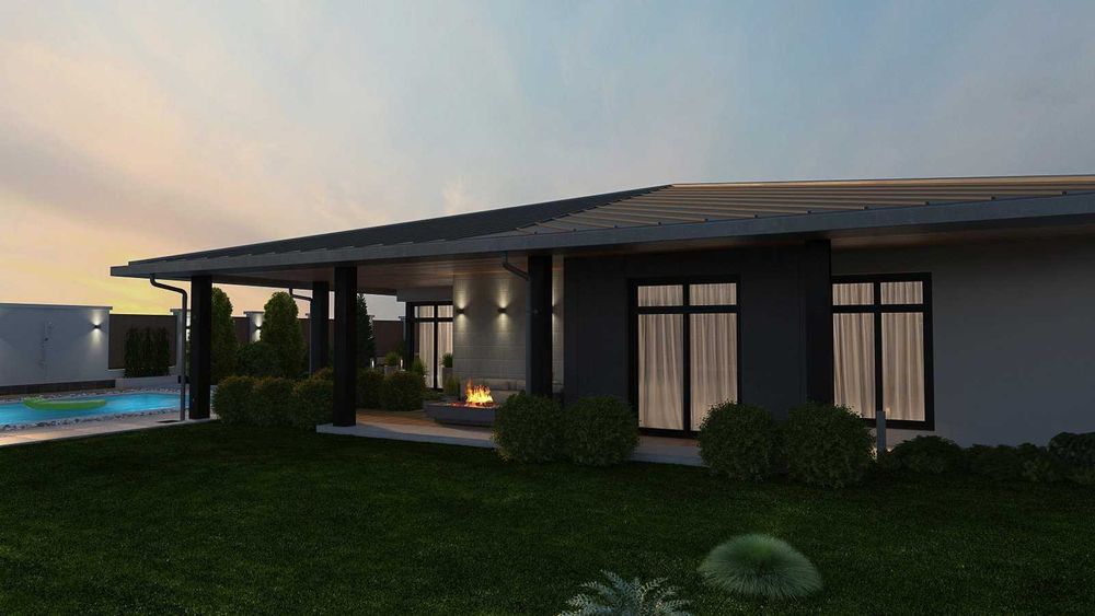 В продаже одноэтажный Дом из красного кирпича на участке 15-соток.