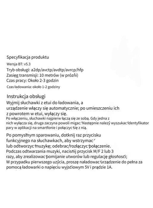 Słuchawki bezprzewodowe gamingowe X15 TWS