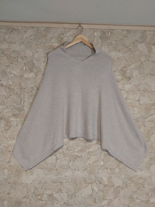 VoolOvers ponczo jasnoszare kaszmir 100%