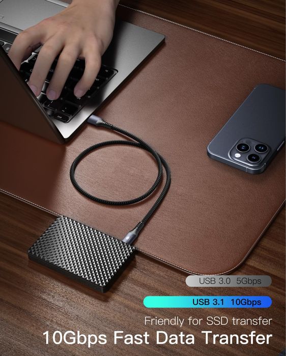 Conmdex Kabel USB A na USB typ c, krótki 20 cm, 3 sztuki