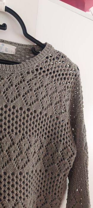 Sweterek Primark khaki xs ażurowy