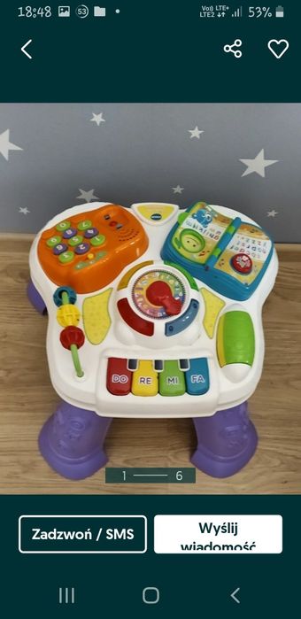 Stolik edukacyjny grający zabawka edukacyjna