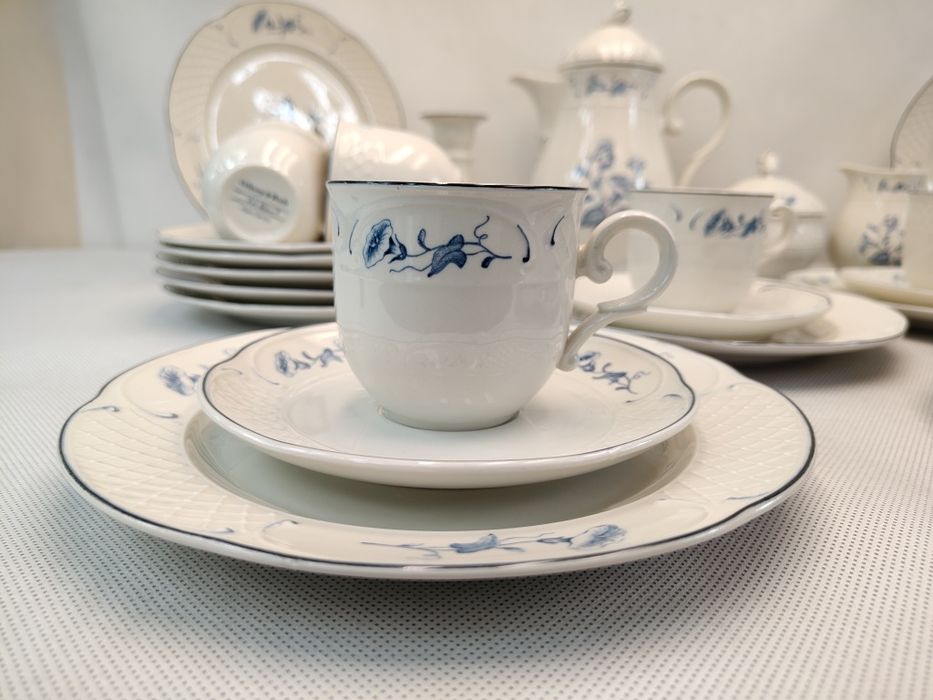Serwis kawowy Villeroy & Boch. Val Bleu. 10 osób!!!