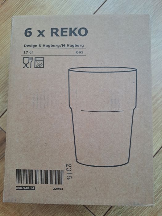 Nowe szklanki 18 sztuk REKO