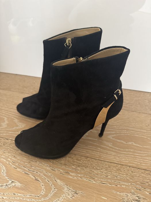 Botki -peep toe - rozmiar 40