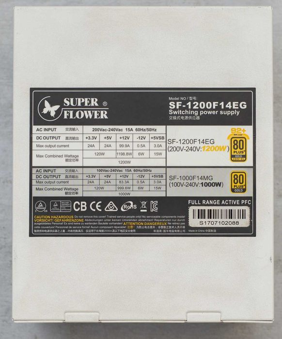 Super Flower Leadex II 1200W 80+ Gold White (biały)