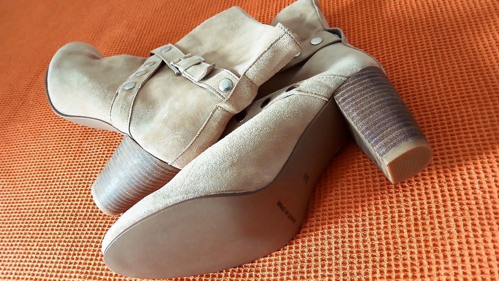 Botins La Redoute ET VOUS camurça genuína