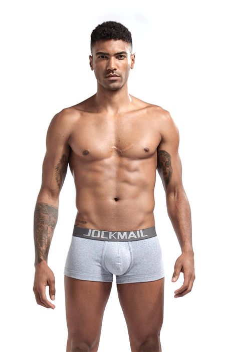 Męskie bawełniane bokserki z ringiem efekt PUSH-UP - JOCKMAIL - M