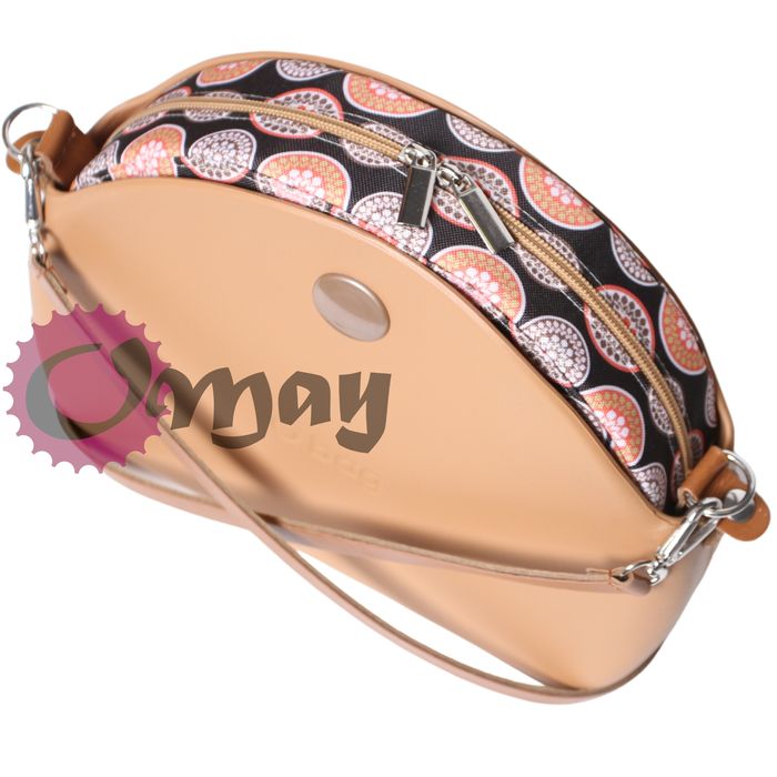 Beżowy organizer do OBAG MOON LIGHT koła biszkoptowe brąz wkład OMAY