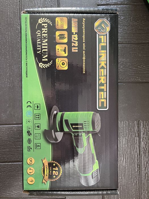 Акумуляторна міні шліфмашина/болгарка FlinkerTec АМШ-12/2Li