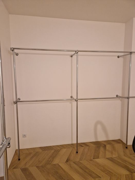 Regał przyścienny do garderoby sklepu 3 sztuki
