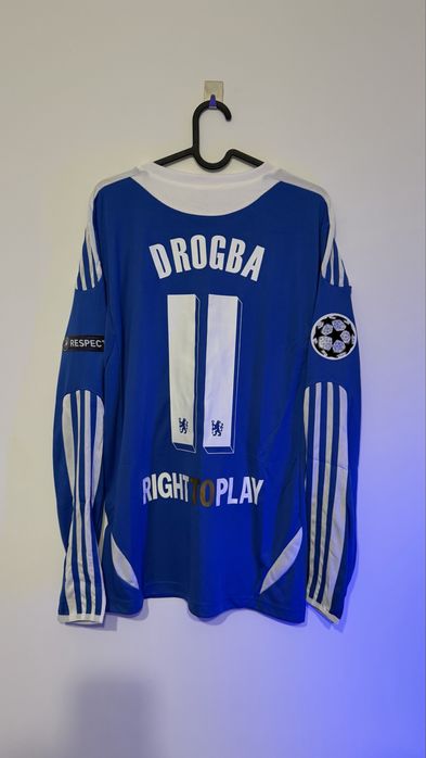 Longsleeve  Koszulka Retro Chelsea FC – Didier Drogba (Finał LM 2012, Monachium)