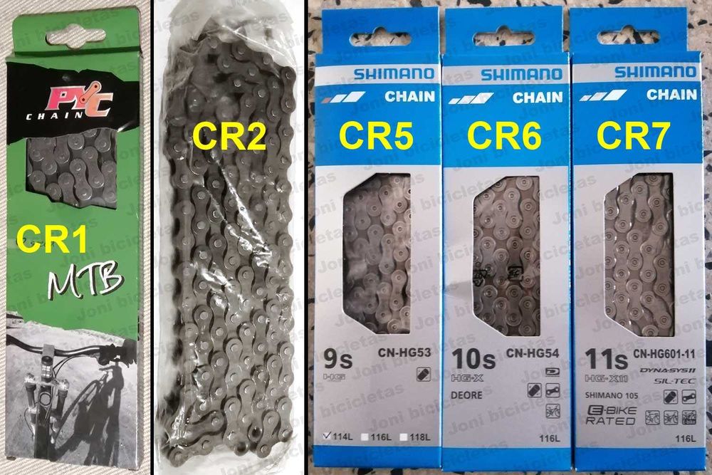 Correntes,  elos de engate e acessórios de bicicleta